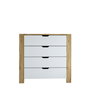 Hanah Home Cómoda Nisan 1600-026 Nogal Claro y Blanco